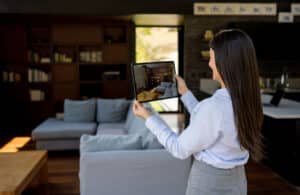 real estate agent creating video content