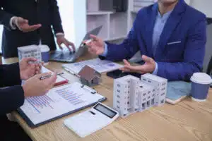 group of real estate investors in a meeting